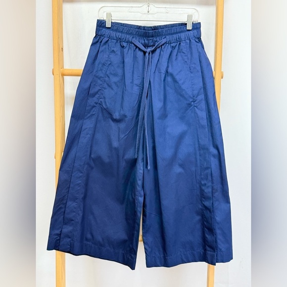 VINCE Royal Blue split leg wide leg crop pants size M - Picture 4 of 14